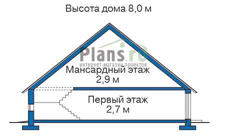 Высота этажей в проекте деревянного дома 10-56