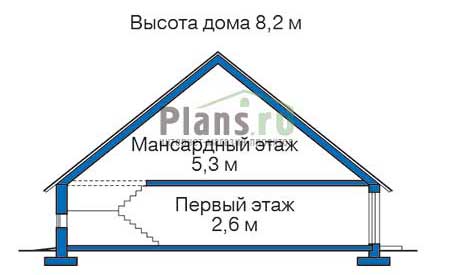 Высота этажей в проекте деревянного дома 10-67