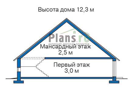 Высота этажей в проекте деревянного дома 10-69