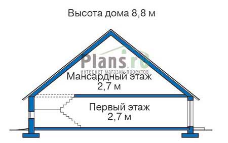 Высота этажей в проекте деревянного дома 11-44