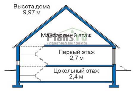 Высота этажей в проекте деревянного дома 11-79
