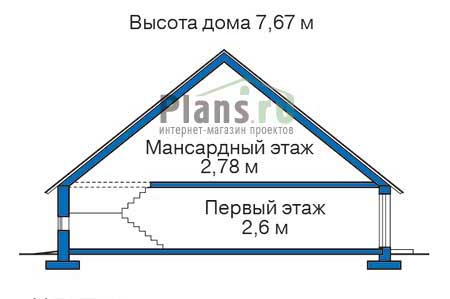 Высота этажей в проекте деревянного дома 11-92