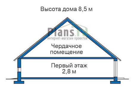 Высота этажей в проекте деревянного дома 11-93