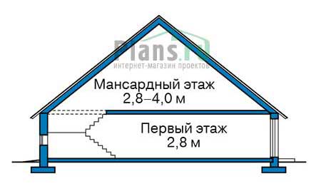 Высота этажей в проекте деревянного дома 12-63