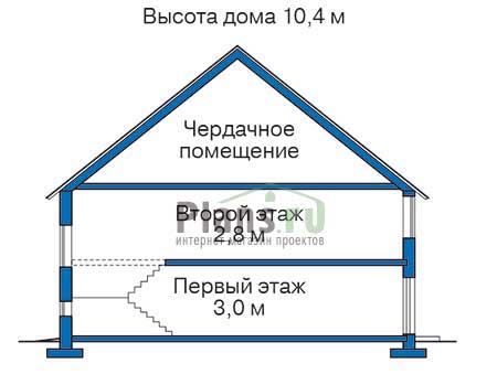 Высота этажей в проекте дома из кирпича 30-49