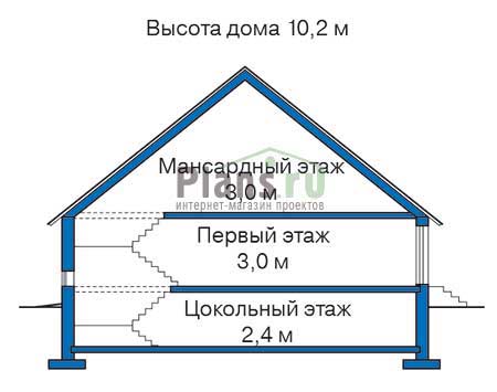 Высота этажей в проекте дома из кирпича 31-71