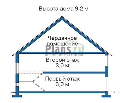 Высота этажей в проекте дома из кирпича 32-97