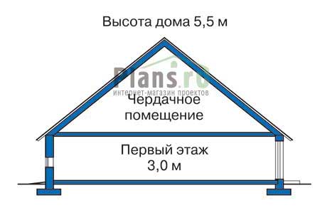 Высота этажей в проекте дома из кирпича 33-15