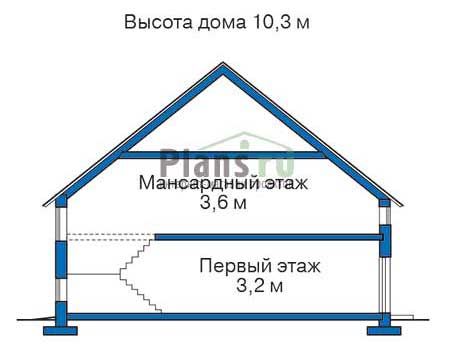 Высота этажей в проекте дома из кирпича 33-16