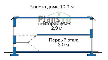 Высота этажей в проекте дома из кирпича 33-62