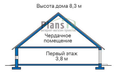 Высота этажей в проекте дома из кирпича 33-89