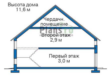 Высота этажей в проекте дома из кирпича 34-46