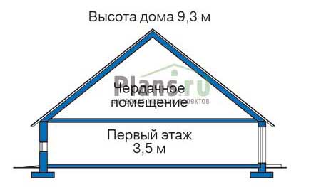 Высота этажей в проекте дома из кирпича 34-66