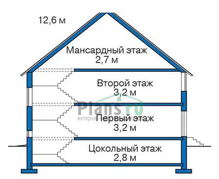 Высота этажей в проекте дома из кирпича 35-82