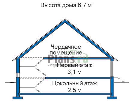 Высота этажей в проекте дома из кирпича 35-93