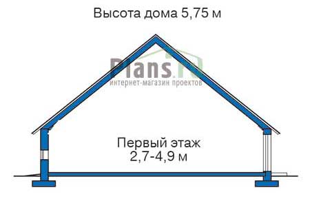 Высота этажей в проекте дома из кирпича 36-53