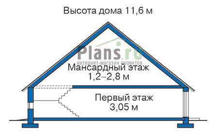 Высота этажей в проекте дома из кирпича 37-00