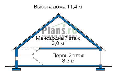 Высота этажей в проекте дома из кирпича 37-13