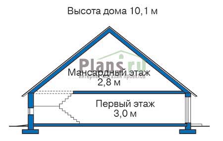 Высота этажей в проекте дома из кирпича 37-45