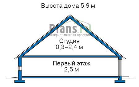 Высота этажей в проекте дома из кирпича 37-48