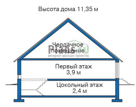 Высота этажей в проекте дома из кирпича 37-64