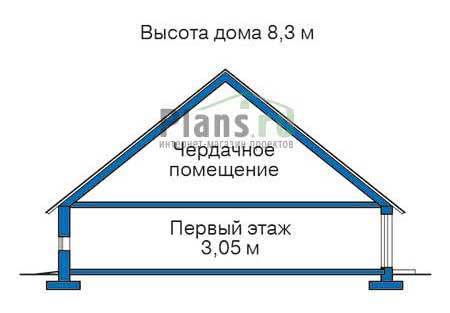 Высота этажей в проекте дома из кирпича 38-04