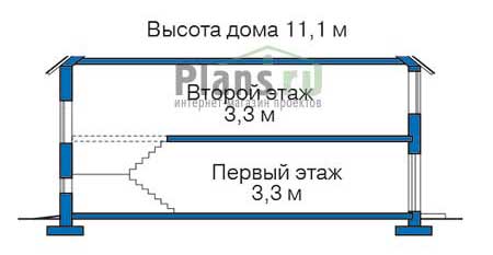 Высота этажей в проекте дома из кирпича 38-10