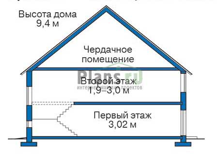 Высота этажей в проекте дома из кирпича 38-11