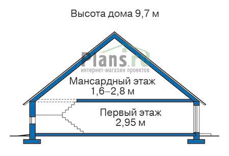 Высота этажей в проекте дома из кирпича 38-12