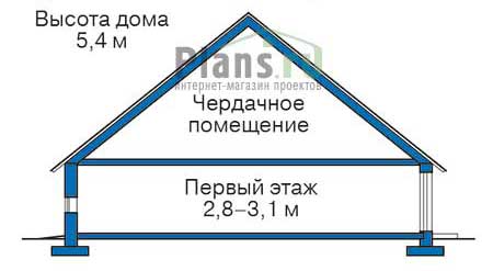 Высота этажей в проекте дома из кирпича 38-21