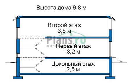 Высота этажей в проекте дома из кирпича 38-24