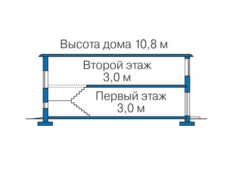 Высота этажей в проекте дома из кирпича 40-60