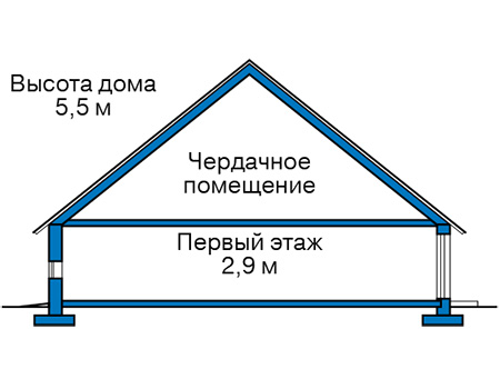 Высота этажей в проекте дома из кирпича 43-03