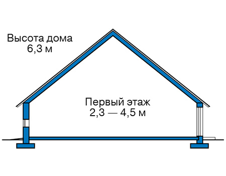 Высота этажей в проекте дома из кирпича 44-15