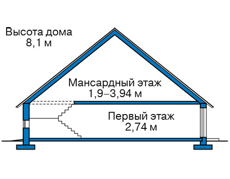 Высота этажей в проекте дома из кирпича 46-16