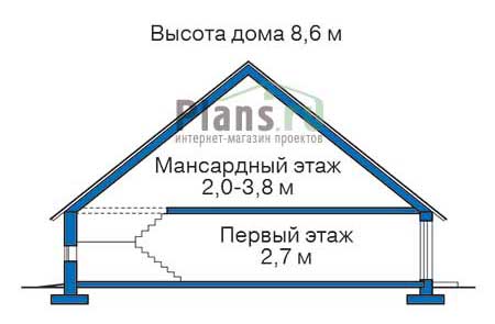 Высота этажей в проекте дома из газобетона 52-35