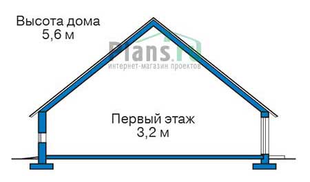 Высота этажей в проекте дома из газобетона 56-23