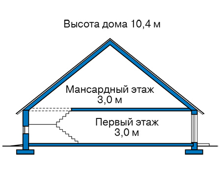 Высота этажей в проекте дома из газобетона 58-73