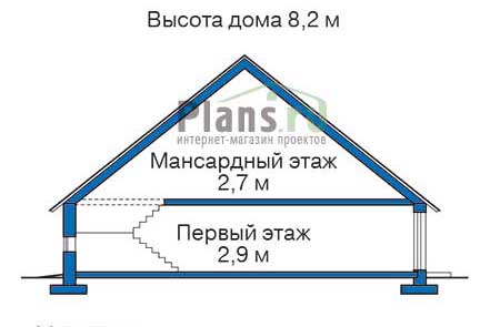 Высота этажей в проекте дома из кирпича 70-89