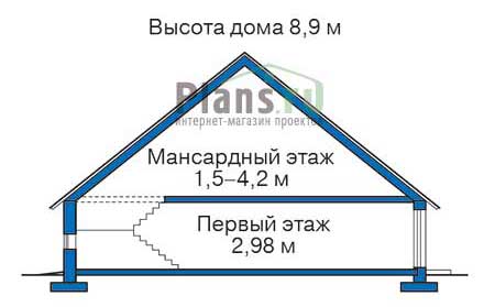 Высота этажей в проекте дома из кирпича 71-63