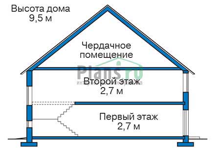 Высота этажей в проекте дома из кирпича 73-29