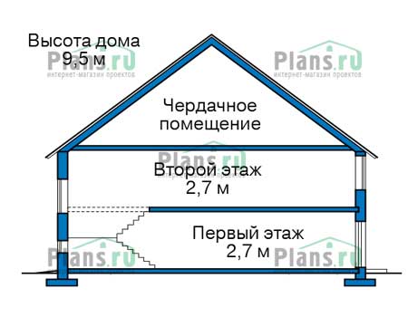 Высота этажей в проекте дома из кирпича 74-04