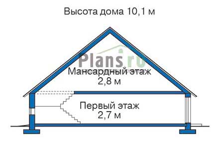 Высота этажей в проекте дома из газобетона 80-04