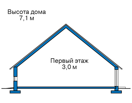 Высота этажей в проекте каркасного дома 90-11
